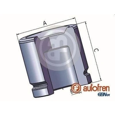 Abbildung von AUTOFREN SEINSA D025390 Kolben, Bremssattel 44 Vorderachse ATE MERCEDES BENZ: T1 Pritsche/Fahrgestell, Bus, Kastenwagen