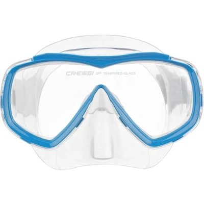 Abbildung von Cressi Estrella Jr Maske zum Tauchen und Schnorcheln, Transparent/Blau, Einheitsgröße, Kinder Unisex