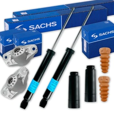 Abbildung von 2x SACHS Stoßdämpfer + Domlager Protection Kit hinten für Passat 3C 36