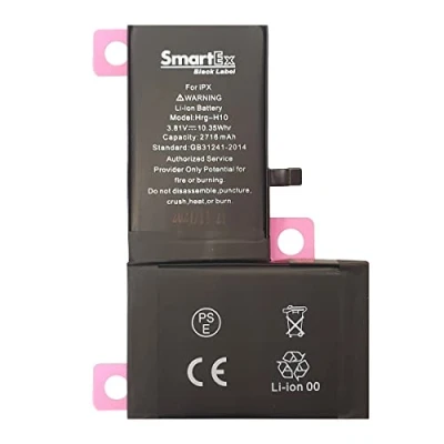 Abbildung von Smartex® Black Label Akku Batterie kompatibel mit iPhone X 2716 mAh 2 Jahre Garantie