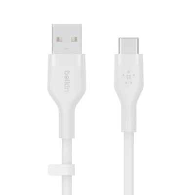 Abbildung von Belkin BoostCharge Flex USB A auf C Kabel (3m, Weiß)