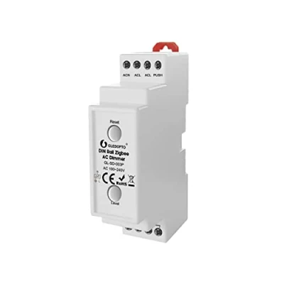 Abbildung von LED TRADING ZigBee 3.0 Wanddimmer, 1 Kanal für 230V max. 200W mit Taster Anschluss Phasenabschnitt Steuerung dimmbare Lampen, Trafos &amp; Leuchten Neutralleiter (Hutschienen Dimmer)