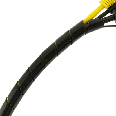 Abbildung von SeKi 15545 Spiralband 4 50mm 5 Meter Schwarz, Flexibler Kabelschlauch Spiralschlauch Kabel Schutz; Zum Bündeln von Kabeln