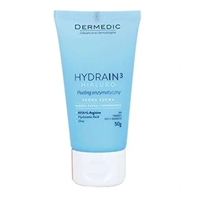 Abbildung von dermedic hydrain3 hialuro 50 g Enzymatische Peeling empfohlen für sanfte Reinigung von empfindliche und trockene Haut Hypoallergen