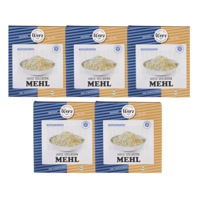 Abbildung von Werz Hirse Vollkorn Mehl glutenfrei, 5er Pack (5 x 1000 g) Bio