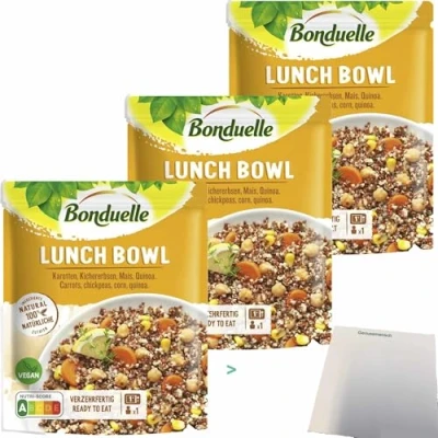 Abbildung von usy Bundle für Bonduelle Lunch Bowl Quinoa 3er Pack (3x250g Beutel) + Block