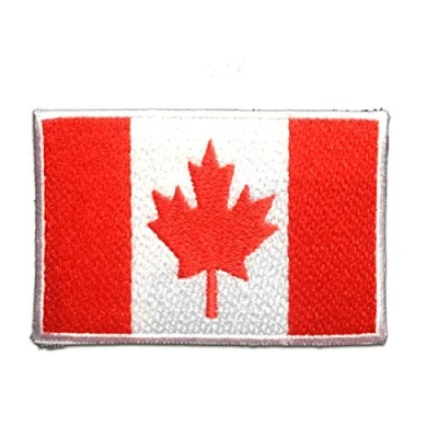 Abbildung von Catch the Patch Aufnäher Bügelbild, Aufbügler, Applikationen, Patches, Flicken, zum aufbügeln, Polyester, KANADA Flagge Fahne Größe: 7.4 x 4.9 cm