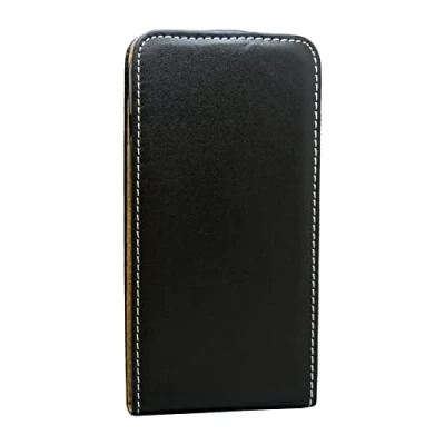 Abbildung von cofi1453® Flip Case kompatibel mit iPhone 13 Mini Handy Tasche vertikal aufklappbar Schutzhülle Klapp Hülle Schwarz
