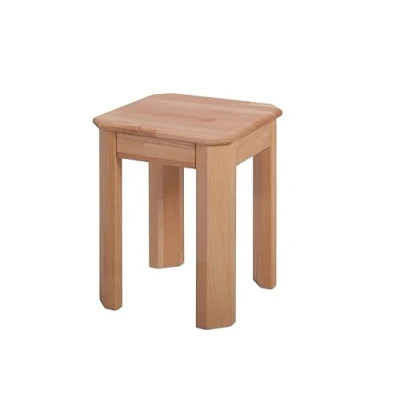 Abbildung von Krok Wood 1X Hocker Berlin aus Massivholz in Buche 35x35x45 cm