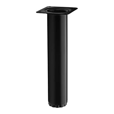 Abbildung von SOTECH Möbelfuß Bravo Höhe 200 mm (+ 10 mm) Ø 40 schwarz matt höhenverstellbares Schrankbein aus Stahl Möbelbein belastbar bis 50 kg