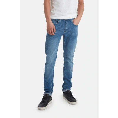 Abbildung von Blend BHJet Herren Jeanshose Hose mit Eingrifftaschen Gürtelschlaufen Stretch Baumwollmischung Slim fit, Größe:W33/34, Farbe:Denim Middle Blue (76201)