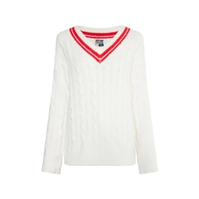 Abbildung von NALLY Damen Strickpullover 39529391 NA02, WOLLWEISS ROT, M/L