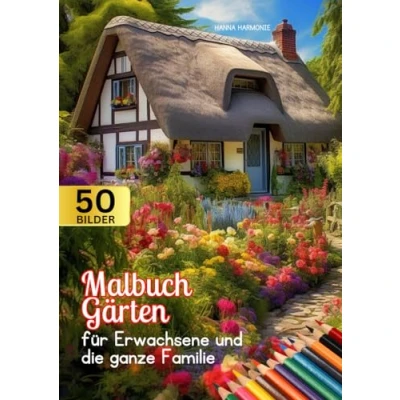 Abbildung von Malbuch Erwachsene Gärten: Entdecken Sie 50 einzigartige Gartenmotive Anti Stress Ausmalbuch für Ruhe &amp; Erholung: Perfekt als Geschenk Entfliehen ... Alltag mit zauberhaften Gartenillustrationen