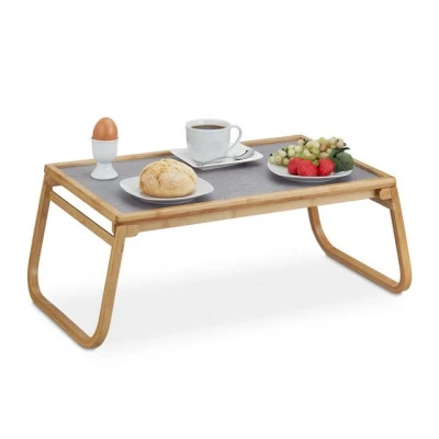 Abbildung von relaxdays Tabletttisch Betttablett klappbar Bambus