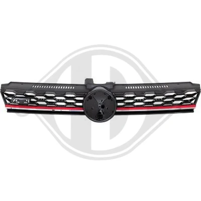 Abbildung von DIEDERICHS 2216844 Kühlergrill schwarz, Rot VOLKSWAGEN: Golf 7 Schrägheck, Variant