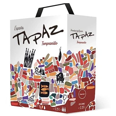 Abbildung von Tapaz Rotwein Tempranillo in Bag Box, aus Spanien (1 x 2,25 L)