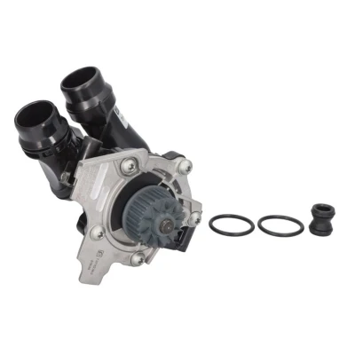 Abbildung von PIERBURG 7.07152.08.0 Wasserpumpe mit Temperaturgeber, Dichtung Thermostat, Kühlmittelregler mechanisch AUDI: A3 Sportback, Q5