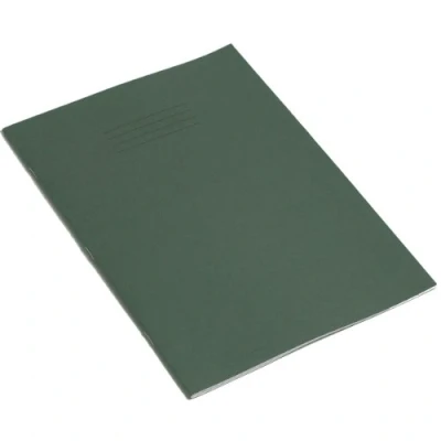 Abbildung von RHINO 48 Seiten A4 5 mm kariert Übungsbuch Handyschutzhülle (Packung mit 10) Dunkelgrün