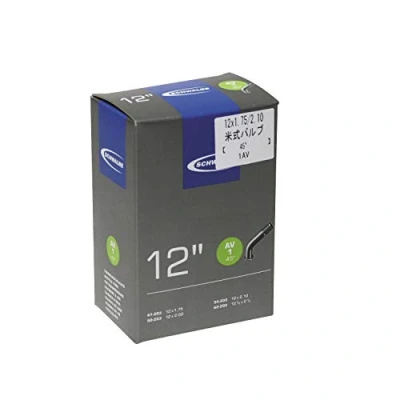 Abbildung von Schwalbe Fahrradschlauch AV 1, 12 1/2x1.75 2 1/4&quot; 47/62 203 AV45/45 WV , Schwarz (Black)