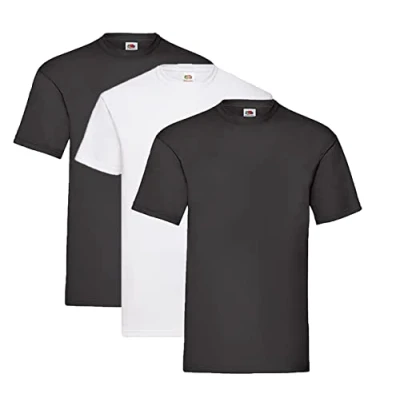 Abbildung von Fruit of the Loom Valueweight T Shirt Diverse Farbsets S M L XL XXL 3XL 4XL 5XL (5XL, 2X Schwarz + 1x Weiss 1HL Kauf Notizblock)