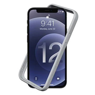 Abbildung von RhinoShield Bumper Case kompatibel mit [iPhone 12 Pro Max] CrashGuard NX Stoßdämpfende Schutzhülle im schlanken Design 3.5 Meter Fallschutz Platin Grau
