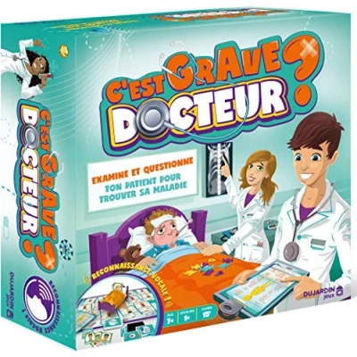 Abbildung von Dujardin C&#039;est Grave Doctor? Brettspiel Untersuchung und Frage, der Patient Spielt alleine oder mit Familie ab 1 Spieler für Kinder 7 Jahren