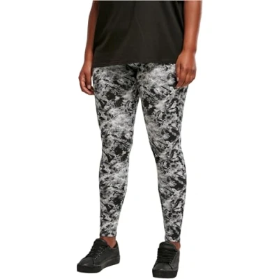 Abbildung von Urban Classics SOFT AOP Leggings Hosen, Damen, Größe: Large, Blackfading