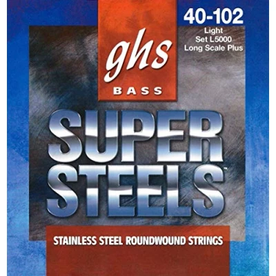Abbildung von GHS Super Steels L5000 Bass String Set, 4 String, Light, .040 .102