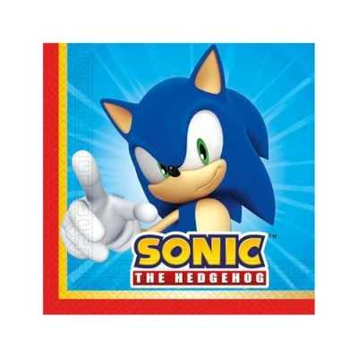 Abbildung von Sonic Servietten 33x33cm 20 Teile