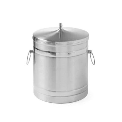 Abbildung von HENDI Eiseimer 5 Liter Edelstahl doppelwandig ø 20 x 23 cm, Gastro Eiswürfelbehälter