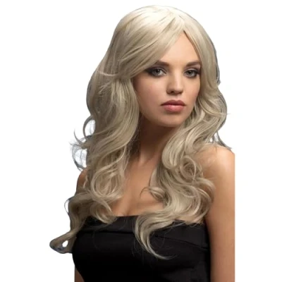 Abbildung von Smiffys Kostüm Perücke Beach Waves weißblond, Hochwertige Kunsthaar Perücken aus der Fever Wig Collection