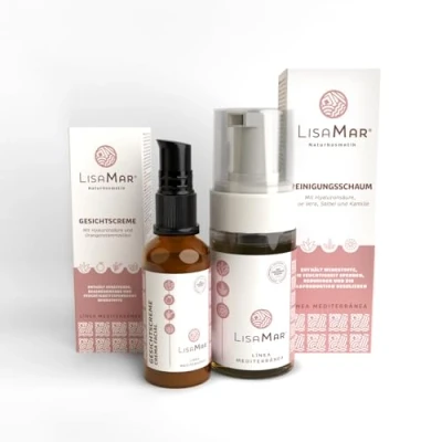 Abbildung von LisaMar® Set Reinigungsschaum &amp; Gesichtscreme Feuchtigkeit porentiefe Reinigung mit Hyaluronsäure