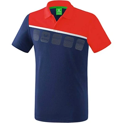 Abbildung von Erima Herren 5 C Poloshirt, new navy/rot/weiß, L