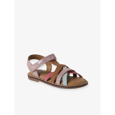 Abbildung von VERTBAUDET Sandalen für Kinder, mit Klettverschluss, Kindergarten Kollektion, mehrfarbig, 25 EU