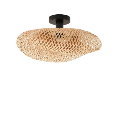 Abbildung von Lindby Deckenleuchte Eleane, Bambus, natur, Ø 50 cm
