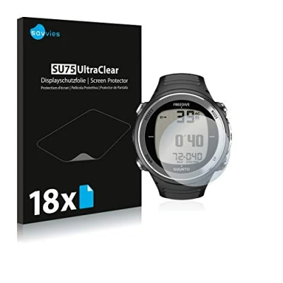 Abbildung von Savvies 18 Stück Schutzfolie für Suunto D4F Displayschutz Folie Ultra Transparent