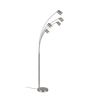 Abbildung von Trio Leuchten Bogenleuchte Marley 412400507, Metall Nickel matt, exkl. 5x GU10