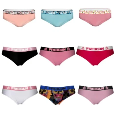 Abbildung von Unterhosen Damen Pack Surprise, Unterwäsche Frauen, Zufälliges Muster, rutschfest (3er Pack), Mehrfarbig, M