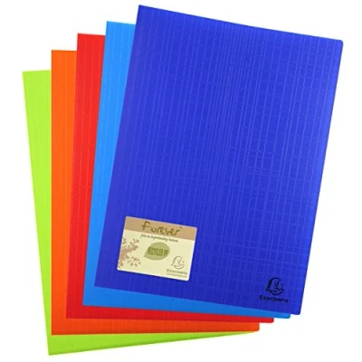 Abbildung von Exacompta 883570E Sichtmappe (Recycling PP 700µ, 30 Hüllen hohe Stabilität, Körnung mit Bambuseffekt) 1 Stück zufällige farbe