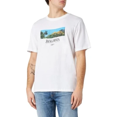 Abbildung von JACK&amp;JONES Herren JORLUCCA Tee SS Crew Neck 2 FST T Shirt, Bright White, L
