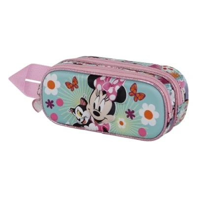 Abbildung von Disney Minnie Maus Figaro 3D Doppelfedermäppchen, Rosa, 22 x 9,5 cm