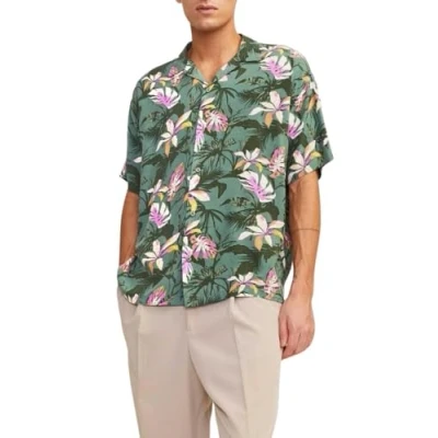 Abbildung von Jack &amp; Jones Relaxed FIT Hemd, Herren, Größe: Small, Laurel wreath