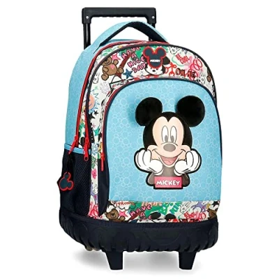 Abbildung von Disney Mickey Be Cool Kompakter Rucksack 2 Rollen Blau 32x43x21 cm Polyester 28,9L