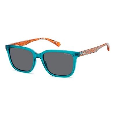 Abbildung von POLAROID KIDS Unisex Kinder PLD 8063/S Sonnenbrille, Türkis, 49/14/130