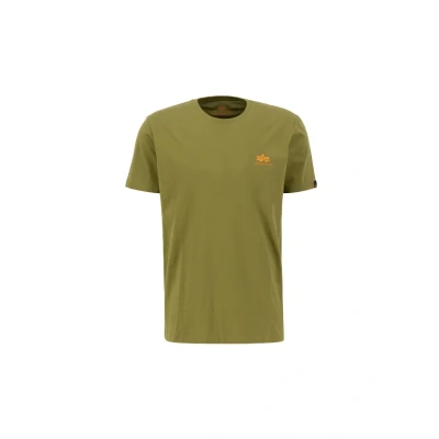 Abbildung von Alpha Industries Small LOGO Tshirt basic, Herren, Größe: Medium, Moss green