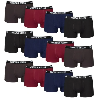 Abbildung von Vincenzo Bellini Hipster Boxershorts, 8er / 12er Pack, bequeme und atmungsaktive Herren Unterwäsche, Baumwolle Unterhosen (DE/NL/SE/PL, Alphanumerisch, XXL, Regular, mehrfarbig dunkel 12er)