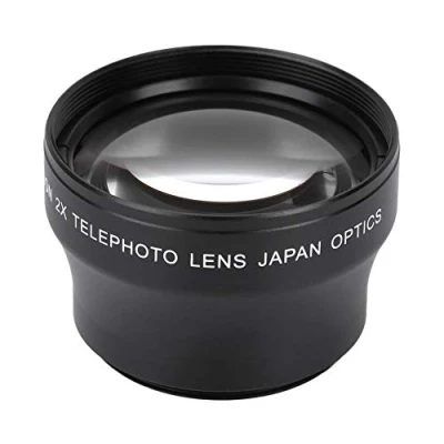 Abbildung von Zoom Lens X2, Teleobjektiv mit Objektivgehäuse 37 mm 2X Konvertierungsobjektiv für Jede Kamera Objektivgewinde und 46 Frontgewinde die Filterinstallation