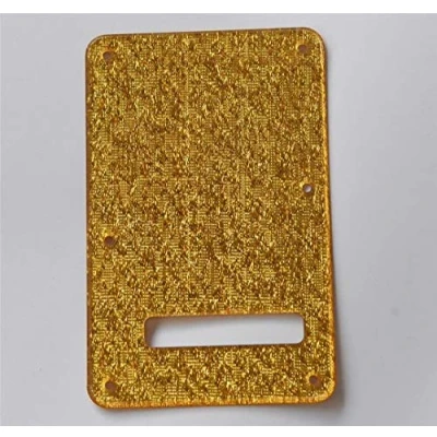 Abbildung von Dopro Strat Gitarre Backplate ST Trem Tremolo Cover für USA/Mexican Standard FD Stratocaster Gold Sparkle