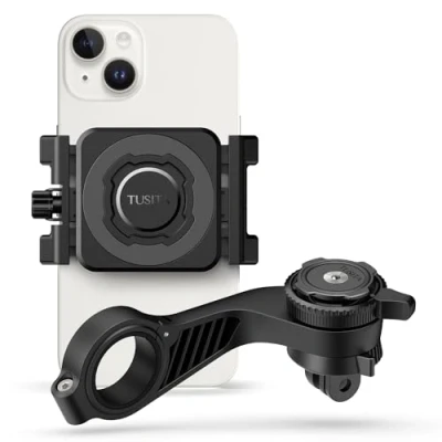 Abbildung von TUSITA Fahrrad Handyhalterung Kit Twist Lock Lenker Telefonhalterung und Universal Klemmadapter