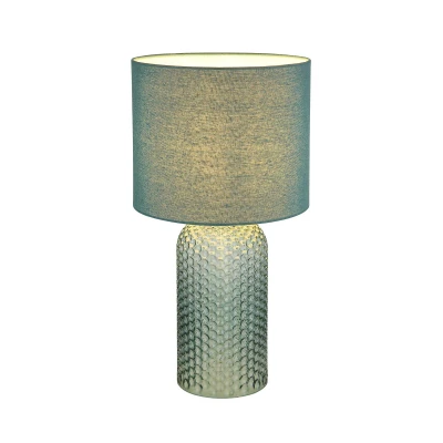 Abbildung von GLOBO LIGHTING Tischleuchte SOFIA, H 50 cm, Hellgrün, Glas, Textil, ohne Leuchtmittel